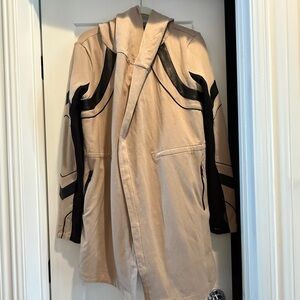 Blanc Noir Tan and Black Trench Coat